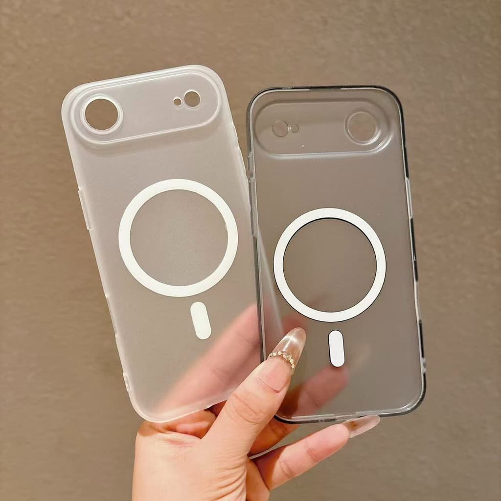 Ice Mist Frosted Magnetic TPU Soft Case สําหรับ iPhone 17 Pro Max 16 15 14 13 12 11 SE รูปที่ 1