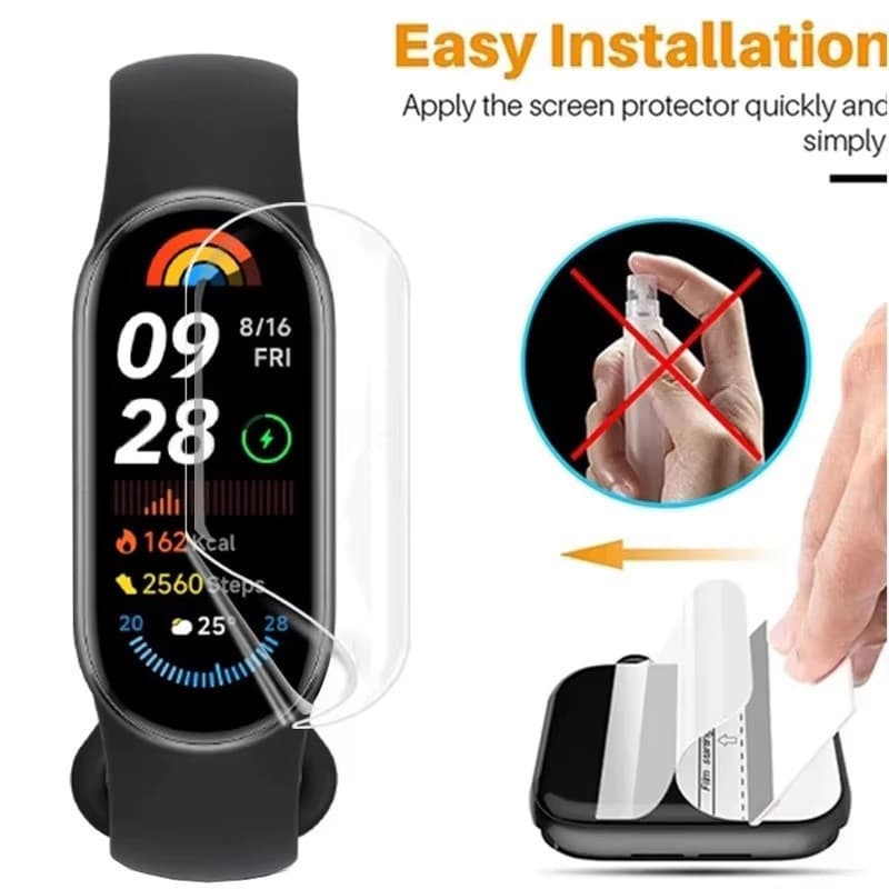ฟิล์มไฮโดรเจลสําหรับ Xiaomi Smart Band 10 ฟิล์มกันรอยหน้าจอสําหรับ Xiaomi Band10 Clear Cover Films รูปที่ 4
