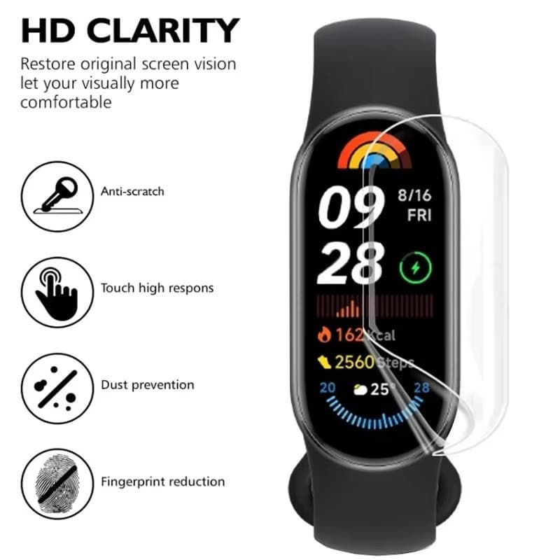 ฟิล์มไฮโดรเจลสําหรับ Xiaomi Smart Band 10 ฟิล์มกันรอยหน้าจอสําหรับ Xiaomi Band10 Clear Cover Films รูปที่ 3