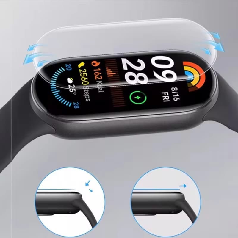 ฟิล์มไฮโดรเจลสําหรับ Xiaomi Smart Band 10 ฟิล์มกันรอยหน้าจอสําหรับ Xiaomi Band10 Clear Cover Films รูปที่ 7