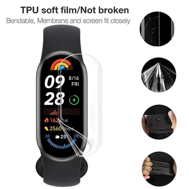 ฟิล์มไฮโดรเจลสําหรับ Xiaomi Smart Band 10 ฟิล์มกันรอยหน้าจอสําหรับ Xiaomi Band10 Clear Cover Films รูปที่ 5