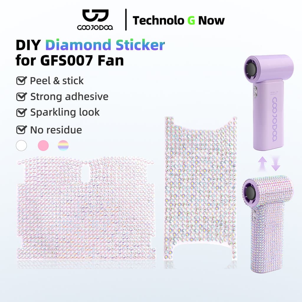 GOOJODOQ สติ๊กเกอร์เพชรสําหรับ GFS007 พัดลมความเร็วสูง รูปที่ 1