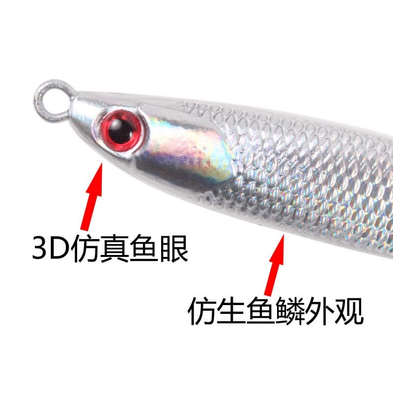 เหยื่อตกปลาโลหะ 3D ขนาด 20/40/60/80/100 กรัม รูปที่ 3