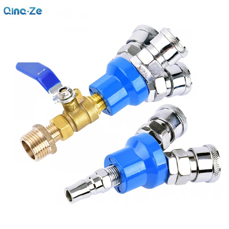 พร้อมสต็อกเครื่องอัดอากาศ Manifold 2 ทาง 3 ทาง Quick Connect Multi Hose Coupler ข้อต่อข้อต่อ รูปที่ 1