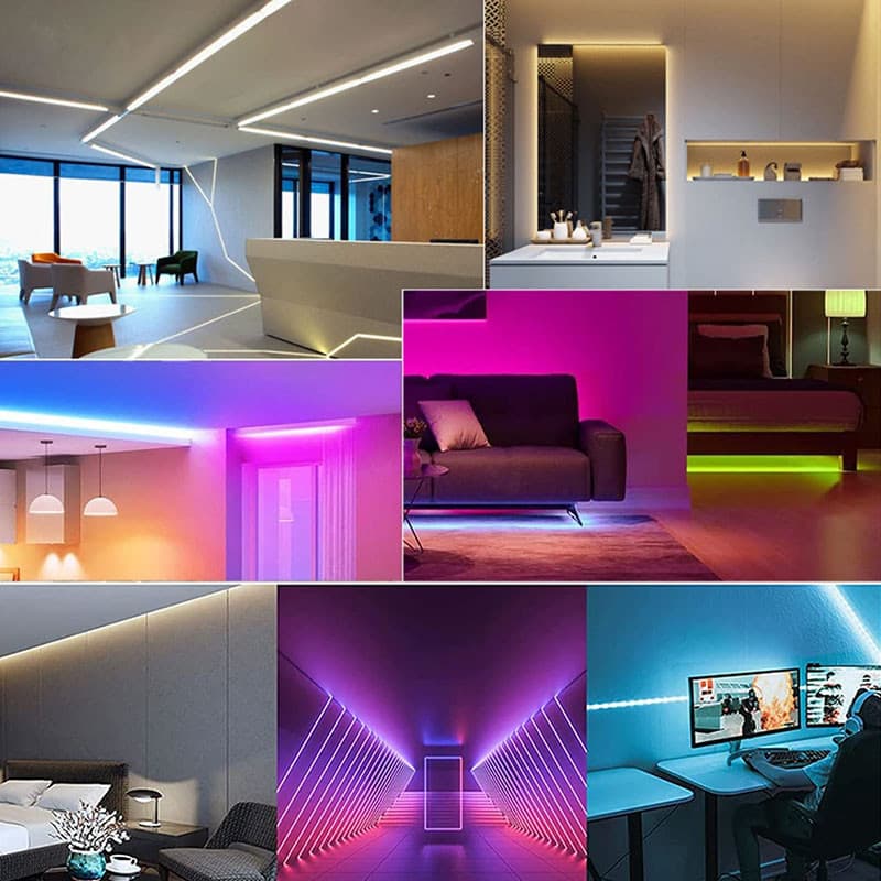 5m ไฟ LED Strip 12V DC 2835 SMD 120LEDs/M Warm White + สีขาว Pixel Strip ยืดหยุ่น LED เทปตกแต่งบ้าน 8 มม.PCB ใหม่ รูปที่ 3