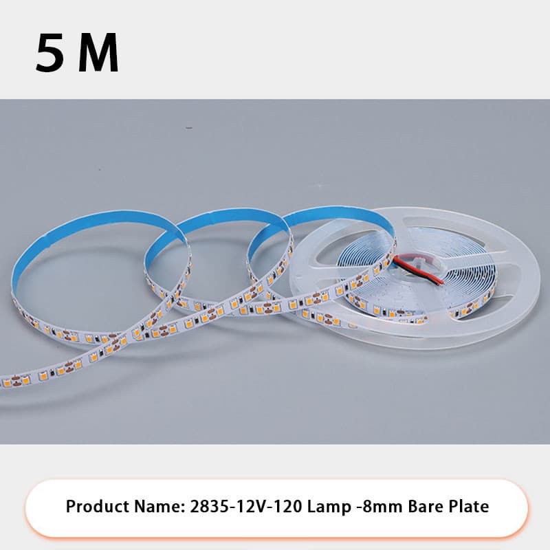 5m ไฟ LED Strip 12V DC 2835 SMD 120LEDs/M Warm White + สีขาว Pixel Strip ยืดหยุ่น LED เทปตกแต่งบ้าน 8 มม.PCB ใหม่ รูปที่ 5
