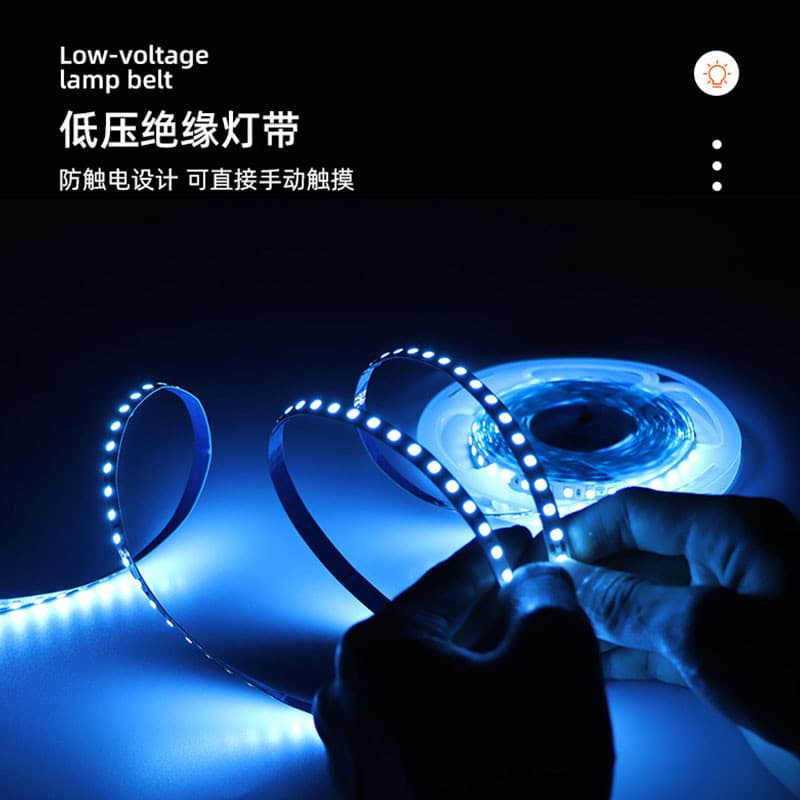 5m ไฟ LED Strip 12V DC 2835 SMD 120LEDs/M Warm White + สีขาว Pixel Strip ยืดหยุ่น LED เทปตกแต่งบ้าน 8 มม.PCB ใหม่ รูปที่ 6