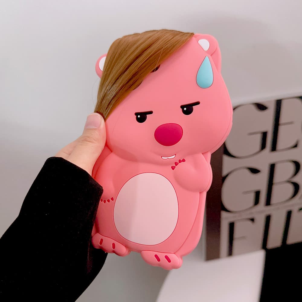 ตลก 3D การ์ตูนถักผม Loopy ซิลิคอนอ่อนเคสโทรศัพท์สําหรับ IPhone 11 16 15 14 Pro Max 12 13 Promax กรอบหนากันกระแทกโทรศัพท์ปกหลัง รูปที่ 6