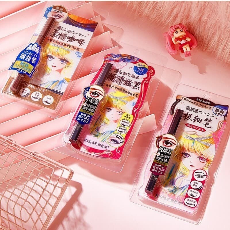 Qishimei Fine Tip Eyeliner Pen สีดําสีน้ําตาลกันน้ํา Sweatproof Smudge-proof Beginner Hard Tip Eyeliner Liquid Pen รูปที่ 9