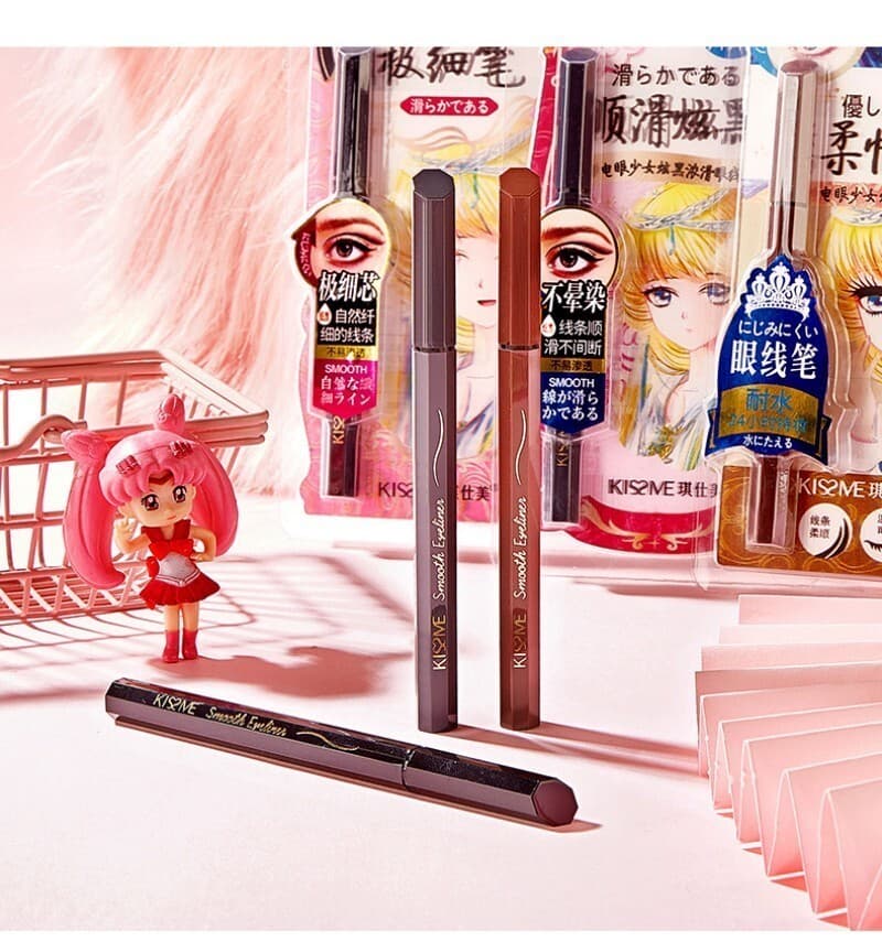 Qishimei Fine Tip Eyeliner Pen สีดําสีน้ําตาลกันน้ํา Sweatproof Smudge-proof Beginner Hard Tip Eyeliner Liquid Pen รูปที่ 3