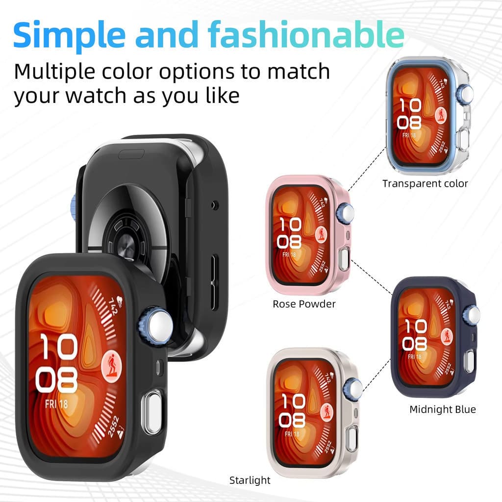 กรณีรู for Smartwatch Huawei Watch Fit 5 4/Huawei Watch Fit 5 4 Pro เครื่องป้องกันหน้าจอเต็มรูปแบบ PC อุปกรณ์ปกป้องกันชน รูปที่ 2