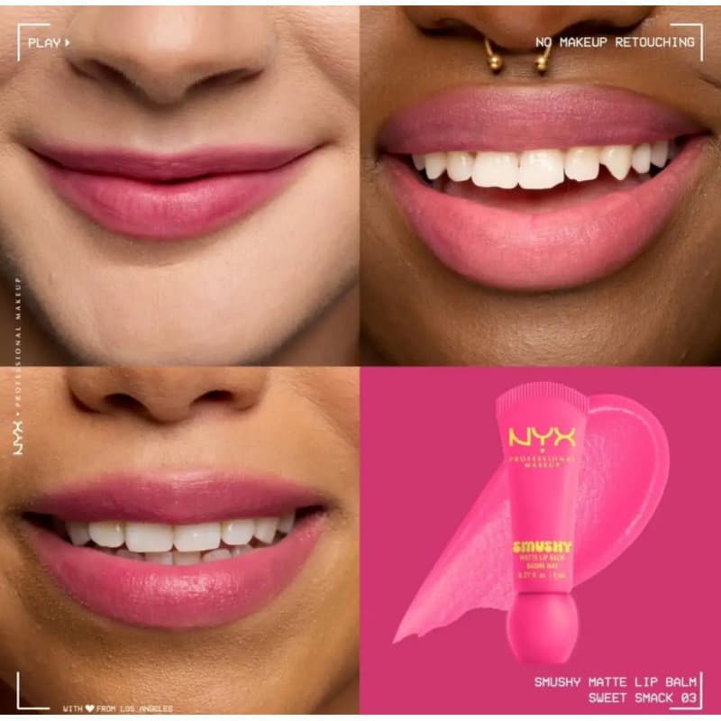 NYX ลิปบาล์มและผลิตภัณฑ์ลิปกลอสรุ่นใหม่ Smushy Matte Lip Balm รูปที่ 8