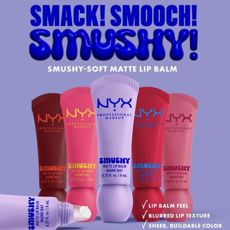 NYX ลิปบาล์มและผลิตภัณฑ์ลิปกลอสรุ่นใหม่ Smushy Matte Lip Balm รูปที่ 3