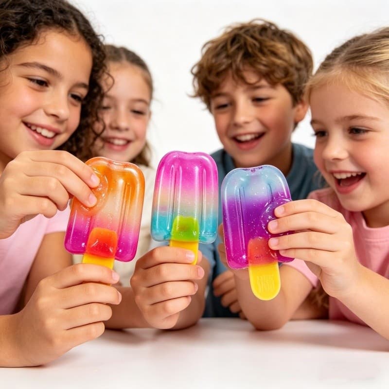 NeeDoh ตลก Slime Octopus ตุ๊กตาบีบของเล่นที่มีสีสันน่ารัก Soft Squish Sensory Cube สํานักงานผ่อนคลายความเครียดบรรเทาของเล่นวันหยุดของขวัญ รูปที่ 4