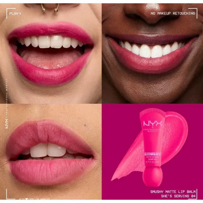 NYX ลิปบาล์มและผลิตภัณฑ์ลิปกลอสรุ่นใหม่ Smushy Matte Lip Balm รูปที่ 9