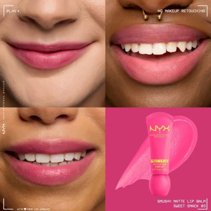 NYX ลิปบาล์มและผลิตภัณฑ์ลิปกลอสรุ่นใหม่ Smushy Matte Lip Balm รูปที่ 5