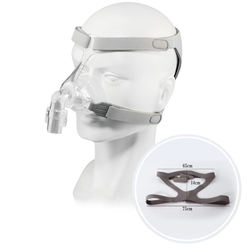 หน้ากากเครื่อง จมูก CPAP mask พร้อมหลอด/หมวก ใช้ซ้ำได้ ครอบเต็ม อุปกรณ์เสริมสําหรับเครื่อง CPAP ส่วนใหญ่ รูปที่ 5