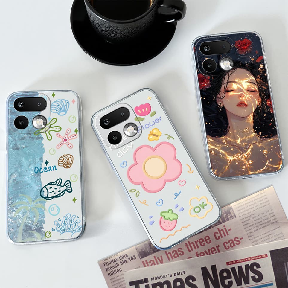 ดอกไม้น่ารักสําหรับ OPPO Realme 16Pro 16Pro + กรณีสาวหวาน Soft TPU Clear สําหรับ Realme16ProPlus กรณีสําหรับ RMX5120 ปกหลัง Capa กระเป๋าโทรศัพท์ รูปที่ 1