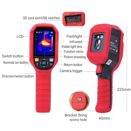 Uni-t UTi260B กล้องถ่ายภาพความร้อนอินฟราเรด 256×192 พิกเซล วัดอุณหภูมิ -15~550°C มีพอร์ต USB รูปที่ 7