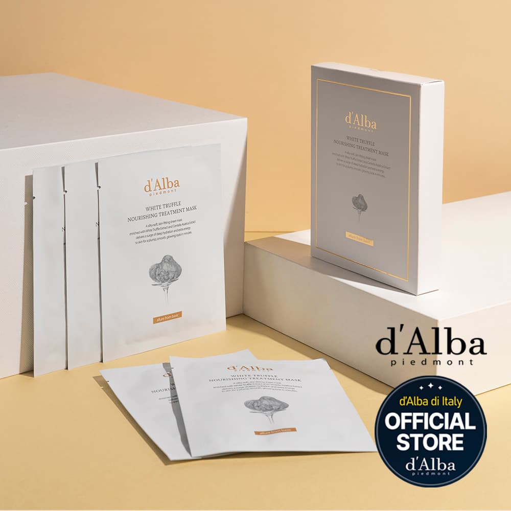 d'Alba White Truffle Nourishing Treatment Mask 1PC & 5 PCS in 1 PACK ดัลบา ไวท์ ทรัฟเฟิล นอริชชิ่ง ทรีทเมนท์ มาส์ก รูปที่ 2