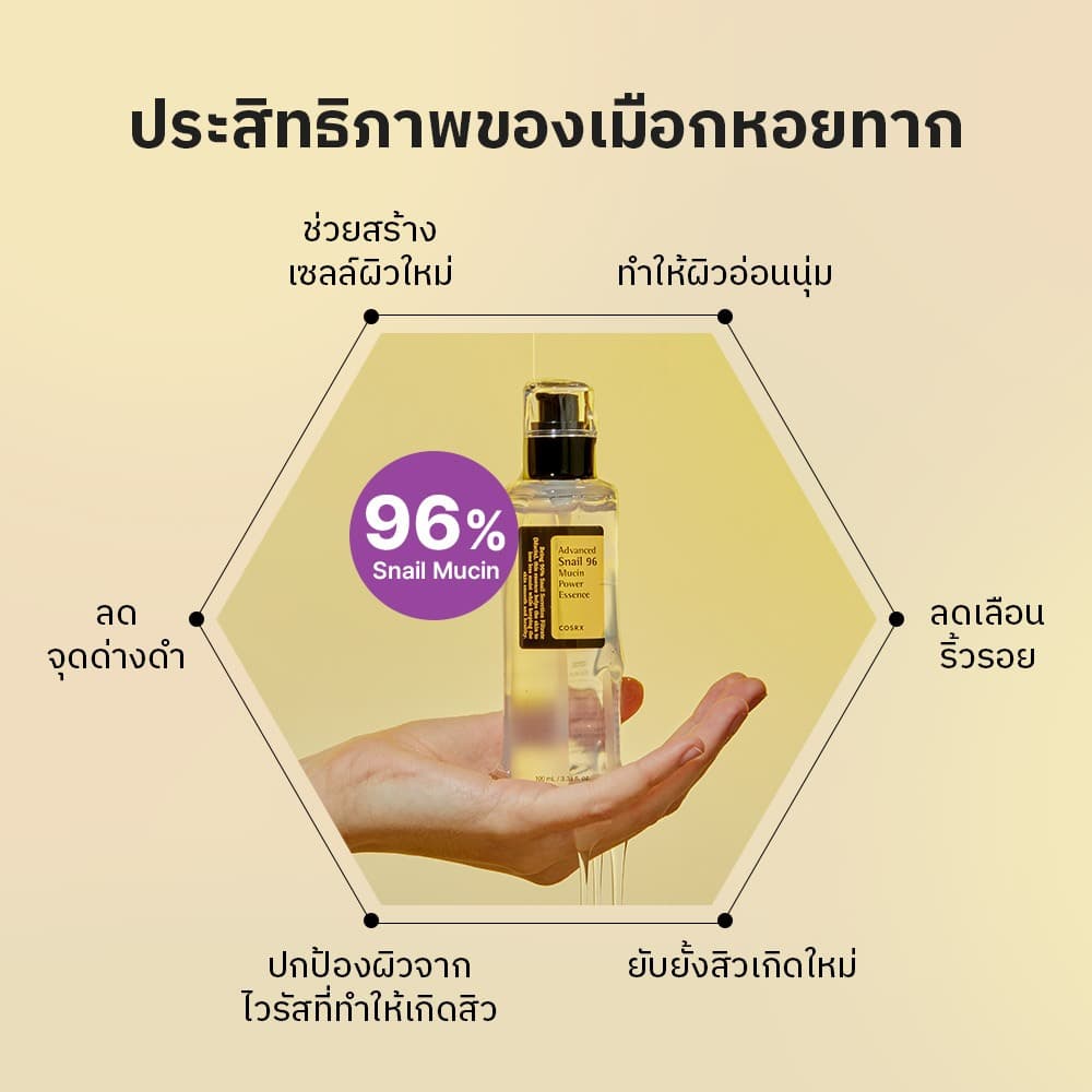 Advanced Snail 96 Mucin Power Essence 30ml แอดวานซ์ สเนล 96 มิวซิน เพาเวอร์ เอสเซนส์ 30 มล. รูปที่ 5