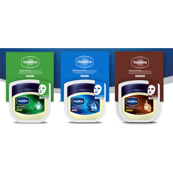 Vaseline Hydrating / Moisturizing / Nourishing Sheet Mask 23ml – เซราไมด์ / กรดไฮยาลูโรนิก / Madecassoside +เกาหลี ของขวัญ รูปที่ 4
