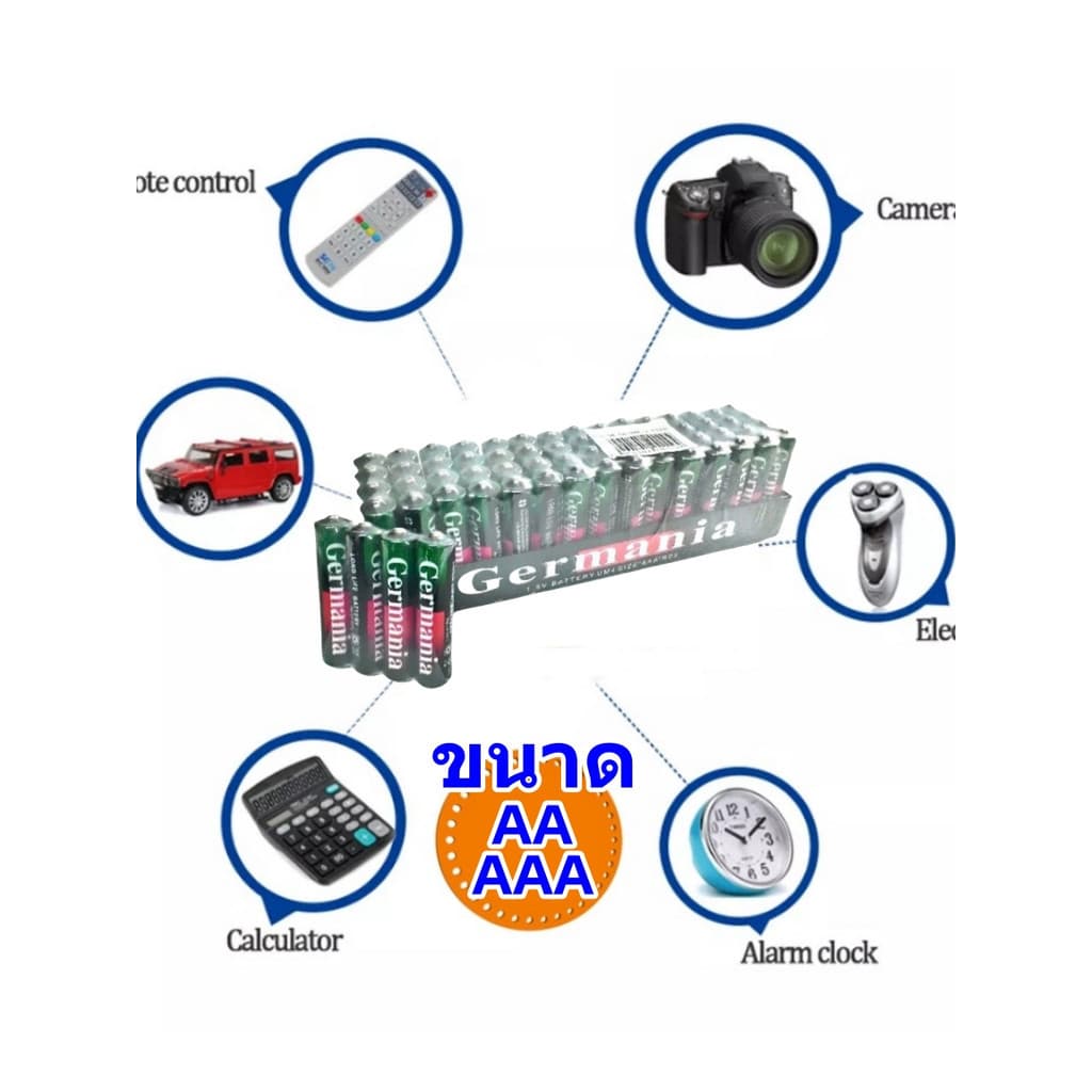 ถ่าน AAA กล่อง 15 แพ็ค Cermania ถ่านทดลองสินค้าขนาด AA/AAA 1แพค60ก้อน รูปที่ 6