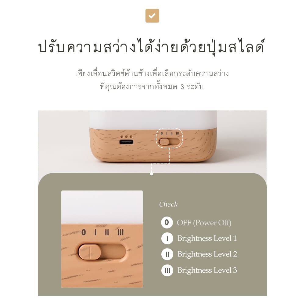 ไฟ LED พยาบาล USB ชาร์จ Cube Flip Timer โคมไฟตั้งโต๊ะแบบพกพาสําหรับให้อาหารทารก/นอน/ป้องกันดวงตา 3 สี 145g รูปที่ 6