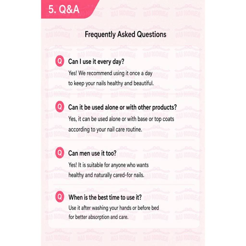 OHORA Glossy & Enhancing Nail Strengthener 15ml – 10 สี / K-BEAUTY รูปที่ 6