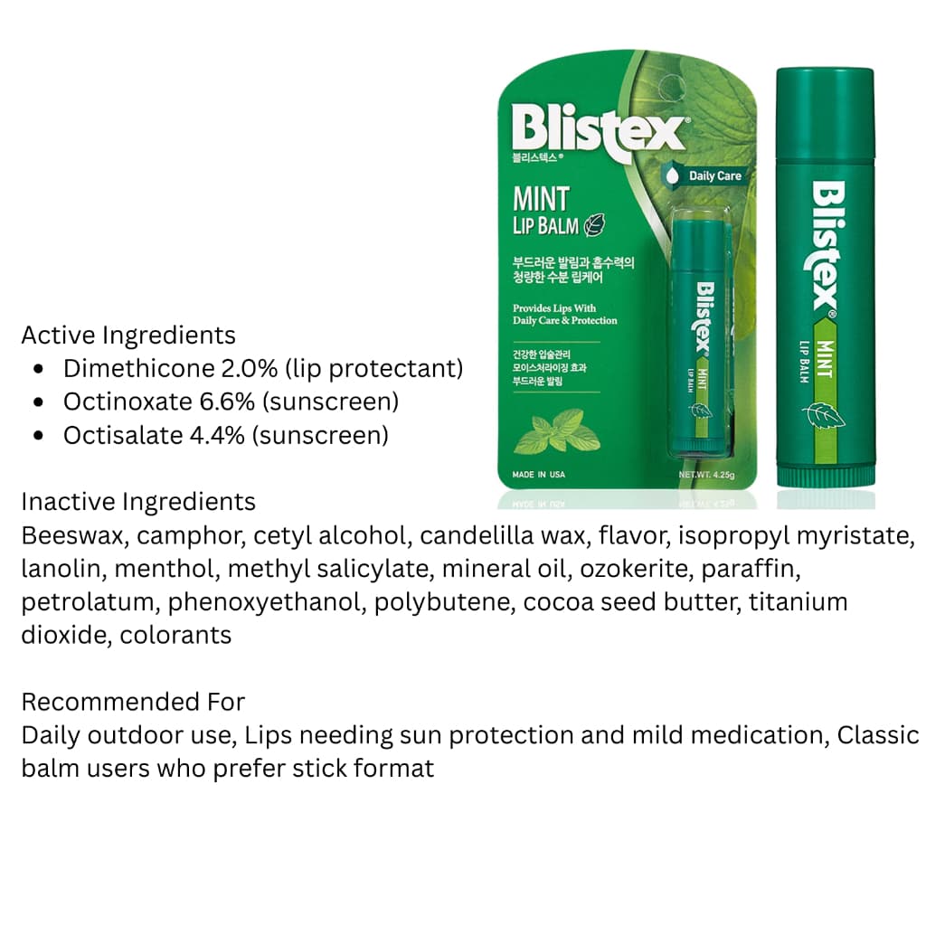 Blistex Lip Balm – Medex / Deep Renewal / Lip Vibrance / Relief Cream / Sensitive / Mint Melon | ริมฝีปากแตก | ให้ความชุ่มชื้น | เอสพีเอฟ | ทินท์ รูปที่ 2