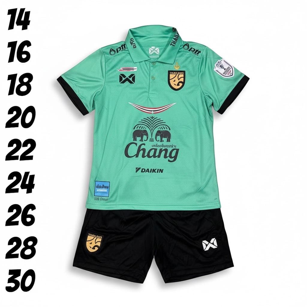 บอลชุดกีฬาเด็กเสื้อพร้อมกางเกงชายแหละหญิงใสได้สีสวยตามภาพถ่ายรูปจากสินค้าผ้านิ่มเย็นใส่สบาย รูปที่ 7