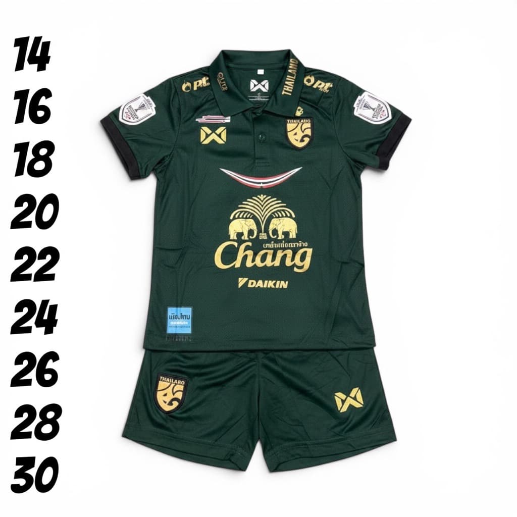 บอลชุดกีฬาเด็กเสื้อพร้อมกางเกงชายแหละหญิงใสได้สีสวยตามภาพถ่ายรูปจากสินค้าผ้านิ่มเย็นใส่สบาย รูปที่ 2