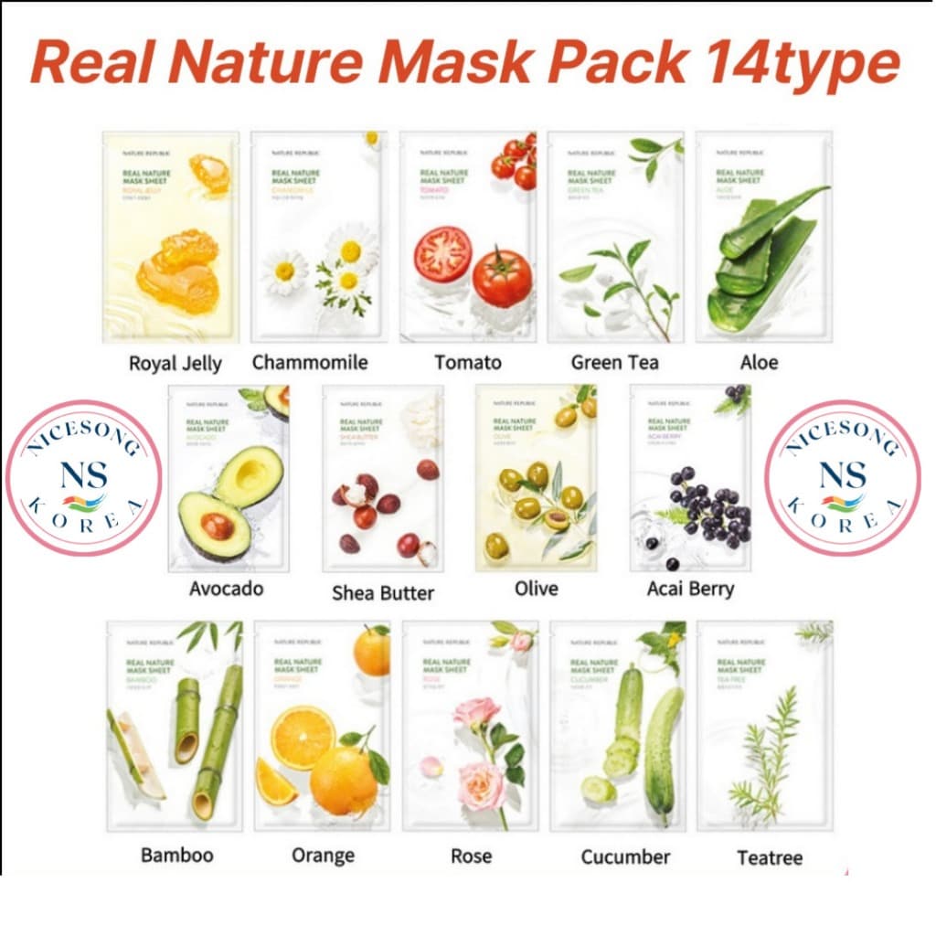 Real Natrue Mask Pack 14type รูปที่ 1