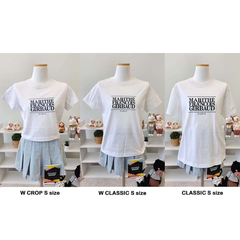 MARITHE FRANCOIS GIRBAUD 2026 NEW COLORS is W CLASSIC LOGO short sleeve T SHIRT for women ALL COLORS ggf007 รูปที่ 8