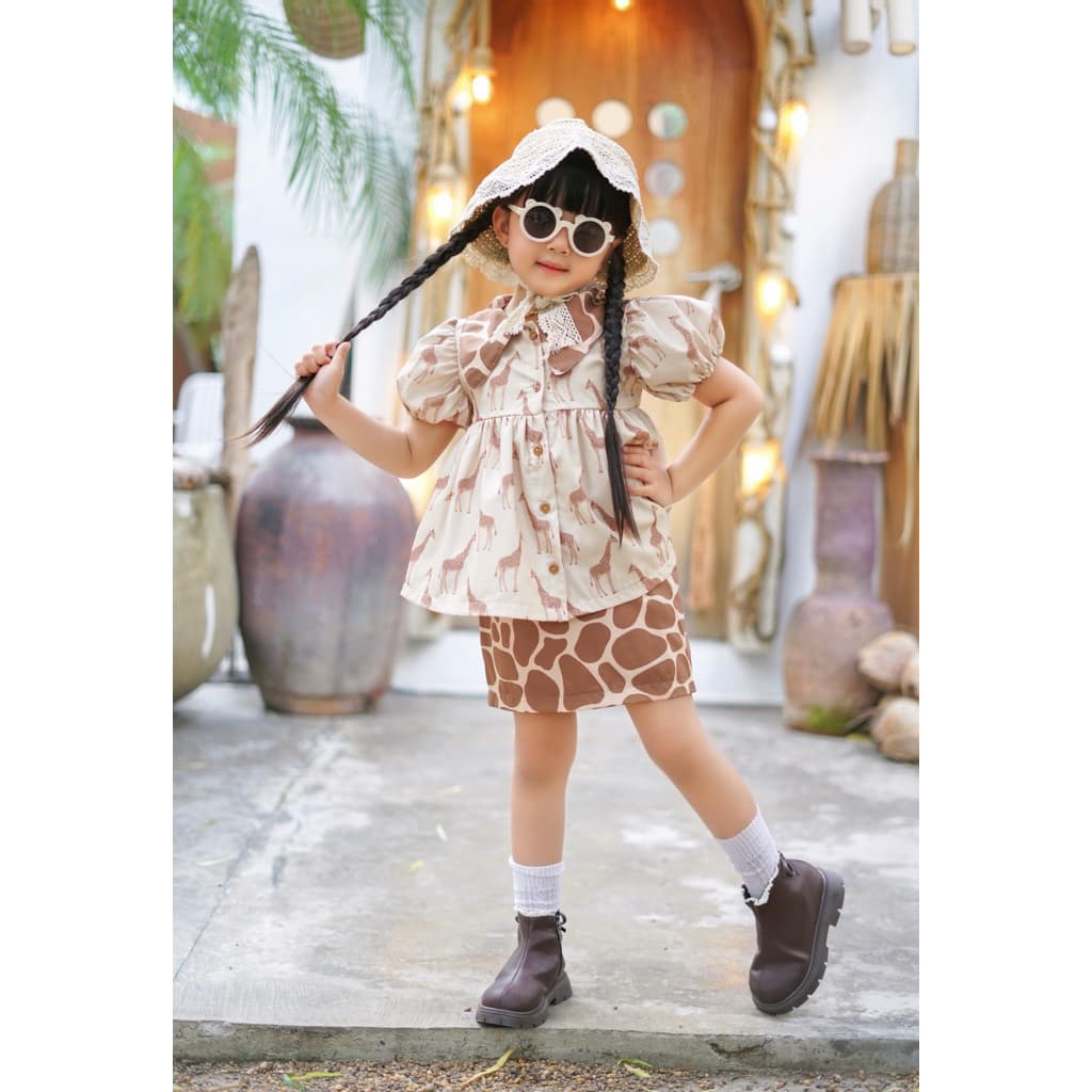 Safari Family Set ชุดครอบครัวลายยีราฟ พ่อแม่ลูก เสื้อฮาวายเซ็ตครอบครัว ใส่เที่ยวทะเล คาเฟ่ ถ่ายรูปน่ารัก รูปที่ 7