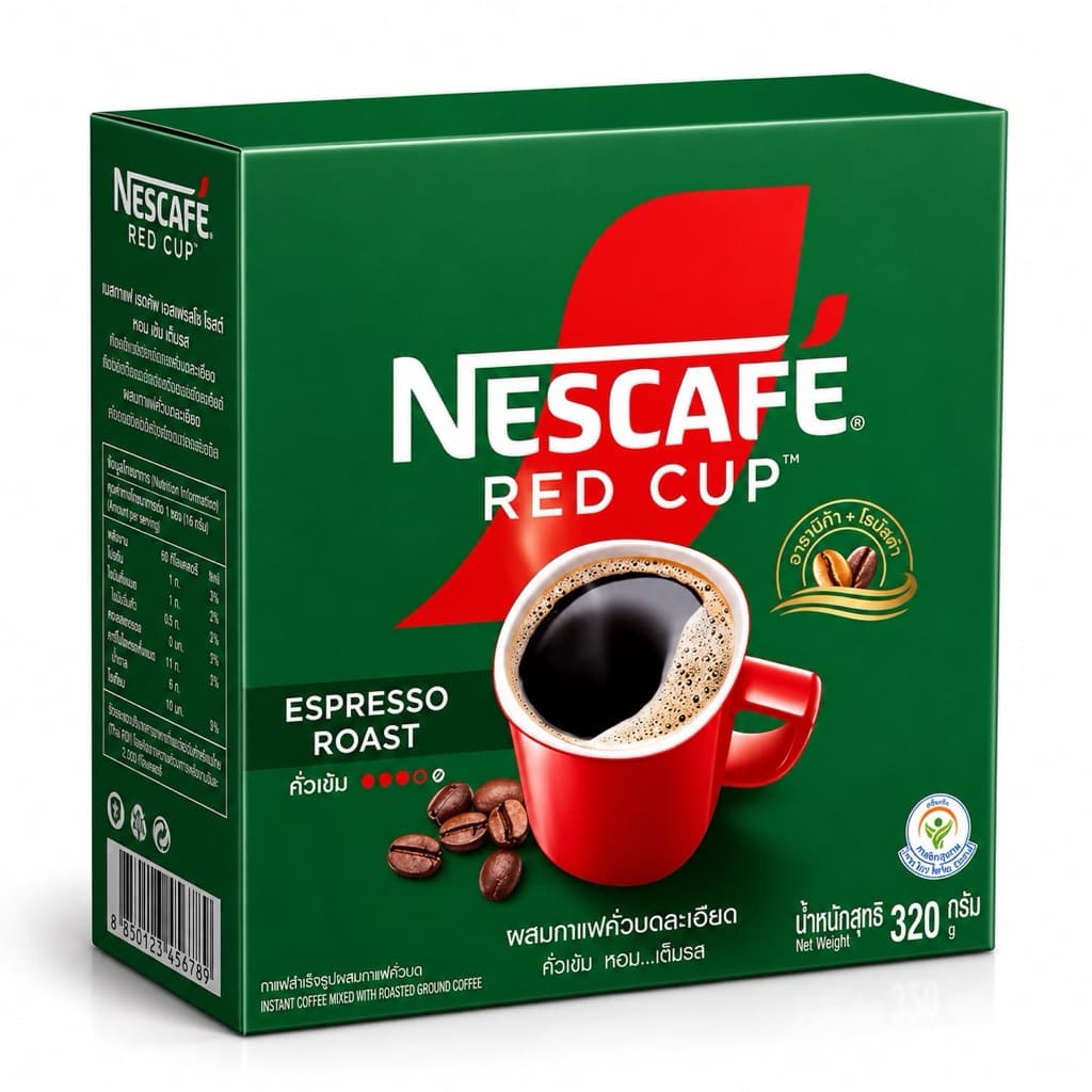 Nescafe Red Cup เนสกาแฟ เรดคัพ กาแฟสำเร็จรูปผสมกาแฟคั่วบดละเอียด แบบกล่อง ขนาด 320-360กรัม รูปที่ 3