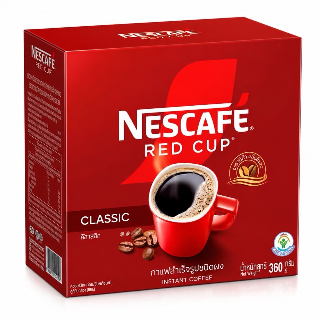 Nescafe Red Cup เนสกาแฟ เรดคัพ กาแฟสำเร็จรูปผสมกาแฟคั่วบดละเอียด แบบกล่อง ขนาด 320-360กรัม รูปที่ 2