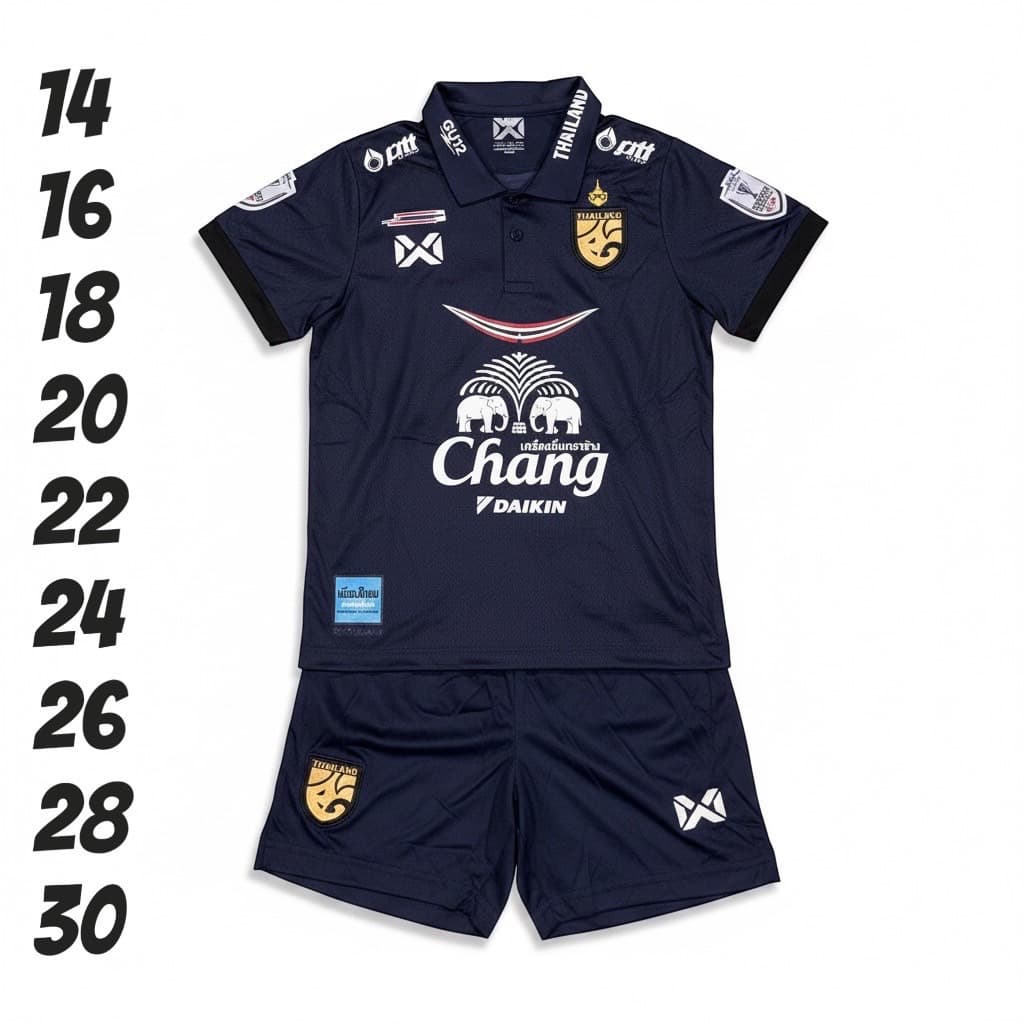 บอลชุดกีฬาเด็กเสื้อพร้อมกางเกงชายแหละหญิงใสได้สีสวยตามภาพถ่ายรูปจากสินค้าผ้านิ่มเย็นใส่สบาย รูปที่ 3