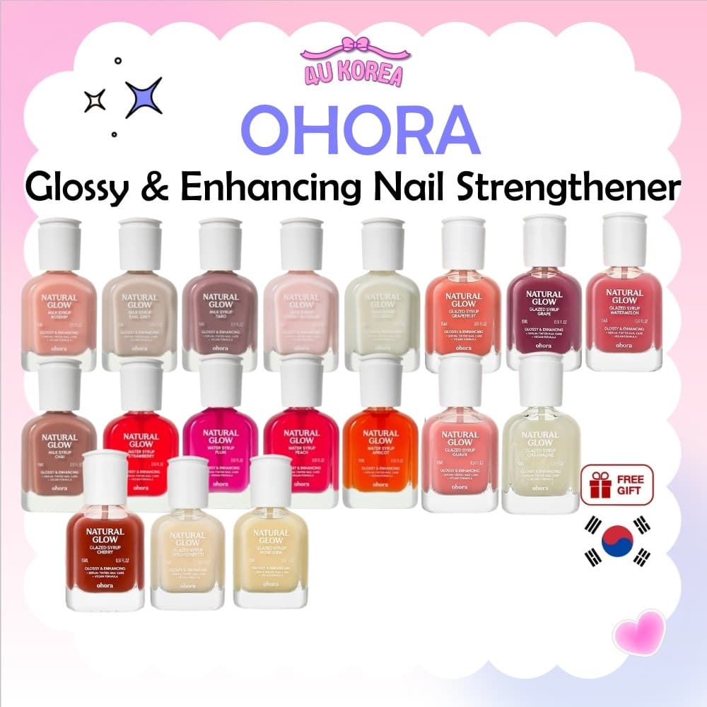 OHORA Glossy & Enhancing Nail Strengthener 15ml – 10 สี / K-BEAUTY รูปที่ 1