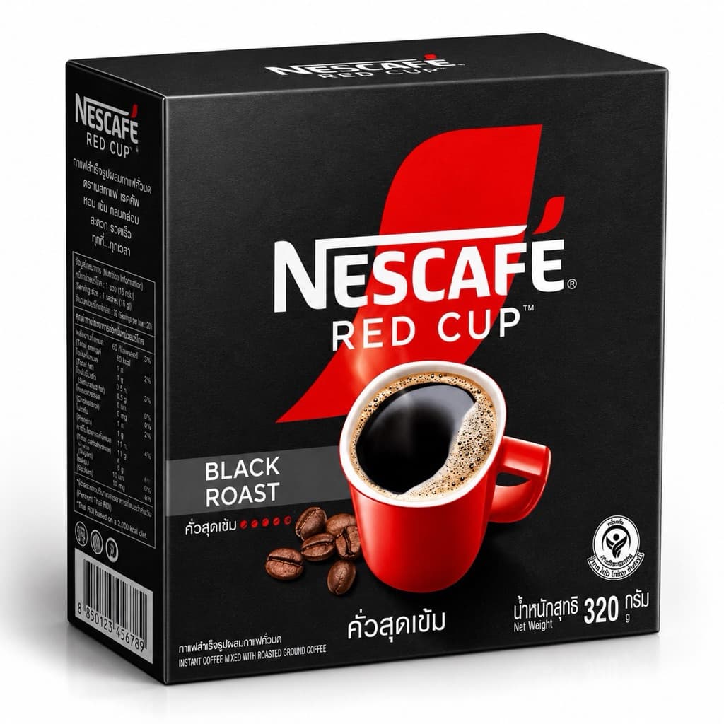 Nescafe Red Cup เนสกาแฟ เรดคัพ กาแฟสำเร็จรูปผสมกาแฟคั่วบดละเอียด แบบกล่อง ขนาด 320-360กรัม รูปที่ 4
