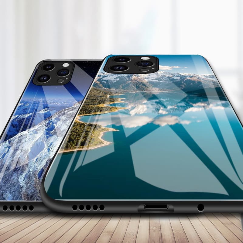 เคสสำหรับ Samsung A12 4G A12 5G M12 F12 เคสโทรศัพท์ภูเขาหิมะเปลือกแก้วกันกระแทก รูปที่ 4