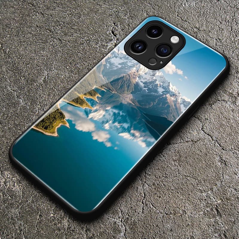 เคสสำหรับ Samsung A12 4G A12 5G M12 F12 เคสโทรศัพท์ภูเขาหิมะเปลือกแก้วกันกระแทก รูปที่ 6