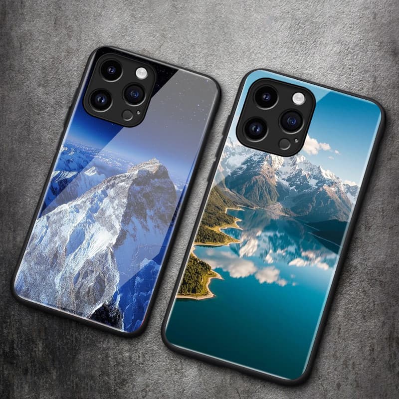 เคสสำหรับ Samsung A12 4G A12 5G M12 F12 เคสโทรศัพท์ภูเขาหิมะเปลือกแก้วกันกระแทก รูปที่ 7