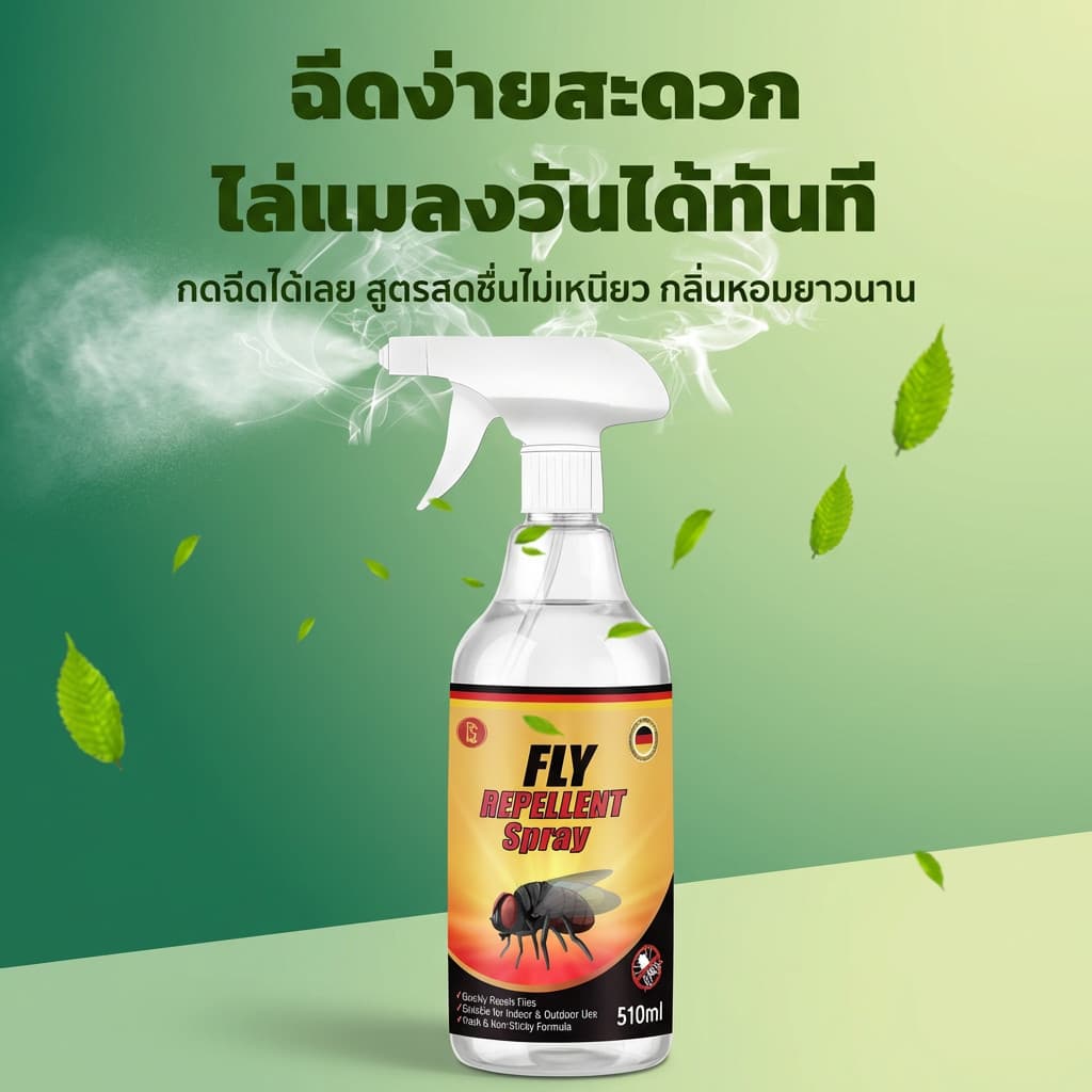 ยาฉีดแมลงวัน สเปรย์ไล่แมลงวัน ไล่แมลงวัน ป้องกันยาวนาน 510ml รูปที่ 6