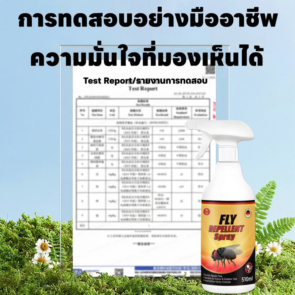 ยาฉีดแมลงวัน สเปรย์ไล่แมลงวัน ไล่แมลงวัน ป้องกันยาวนาน 510ml รูปที่ 8