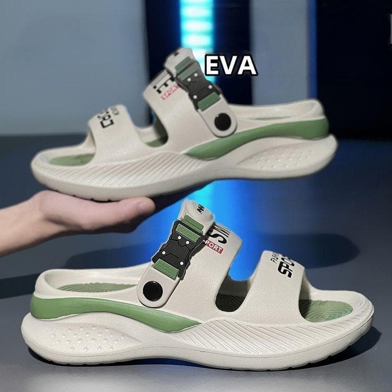 FOYA SHOES รองเท้ากีฬากลางแจ้งนุ่มสบายลื่นและสวมใส่ Unisex แฟชั่นสองสีออกแบบวัสดุ EVA สูง 4 ซม 025 รูปที่ 3