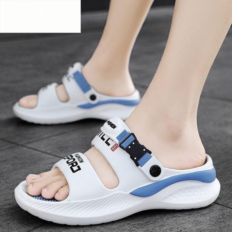 FOYA SHOES รองเท้ากีฬากลางแจ้งนุ่มสบายลื่นและสวมใส่ Unisex แฟชั่นสองสีออกแบบวัสดุ EVA สูง 4 ซม 025 รูปที่ 6
