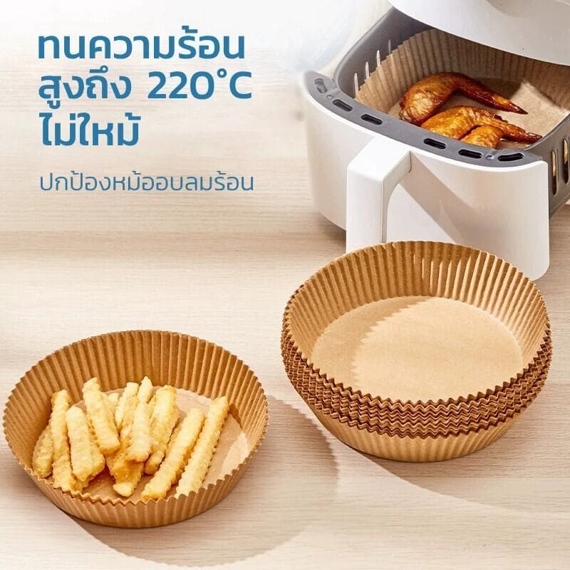 กระดาษรองหม้อทอด เกรดอาหาร ไร้น้ำมัน ทนความร้อน รูปที่ 8