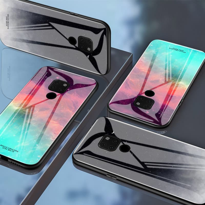 เคสสำหรับ Samsung A6+ 2018 J8 2018 J7 pro J6 Plus 2018 J6 Prime เคสโทรศัพท์ท้องฟ้าสีสันสดใสเปลือกแก้วกันกระแทก รูปที่ 5