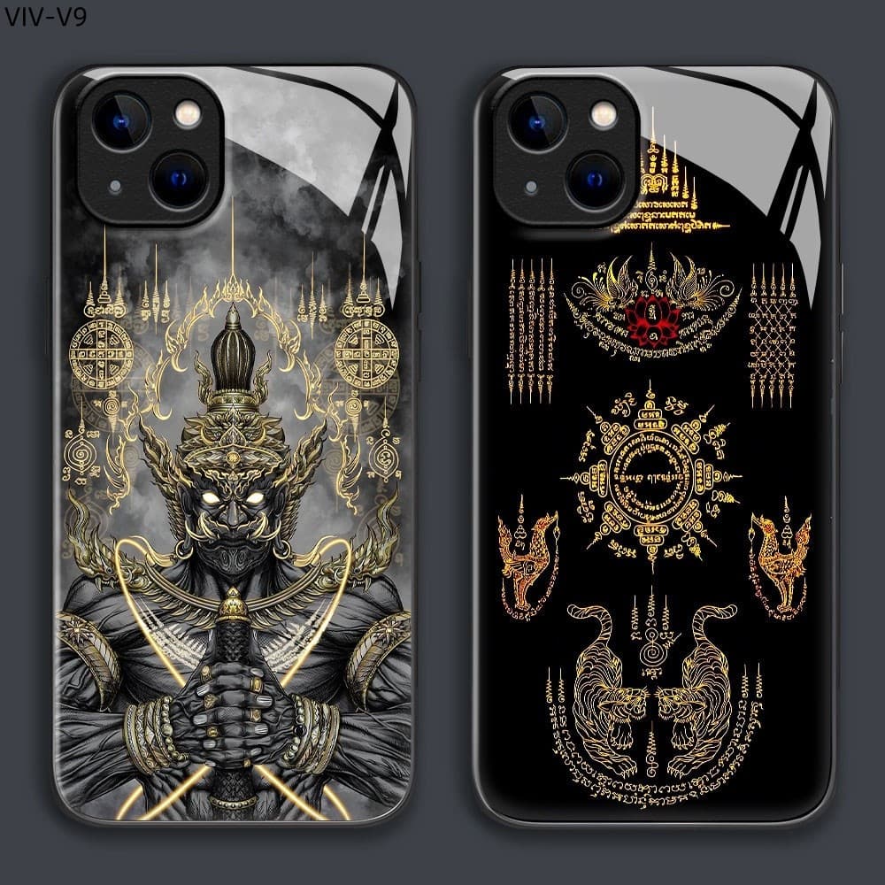 เคส For VIVO V23 V23E V21 V20 V19 V15 V11i V9 SE Pro 4G 5G เคสโทรศัพท์ เคสมือถือ เคสวีโว่ เคสแข็ง Phone Glass Case BLK รูปที่ 1